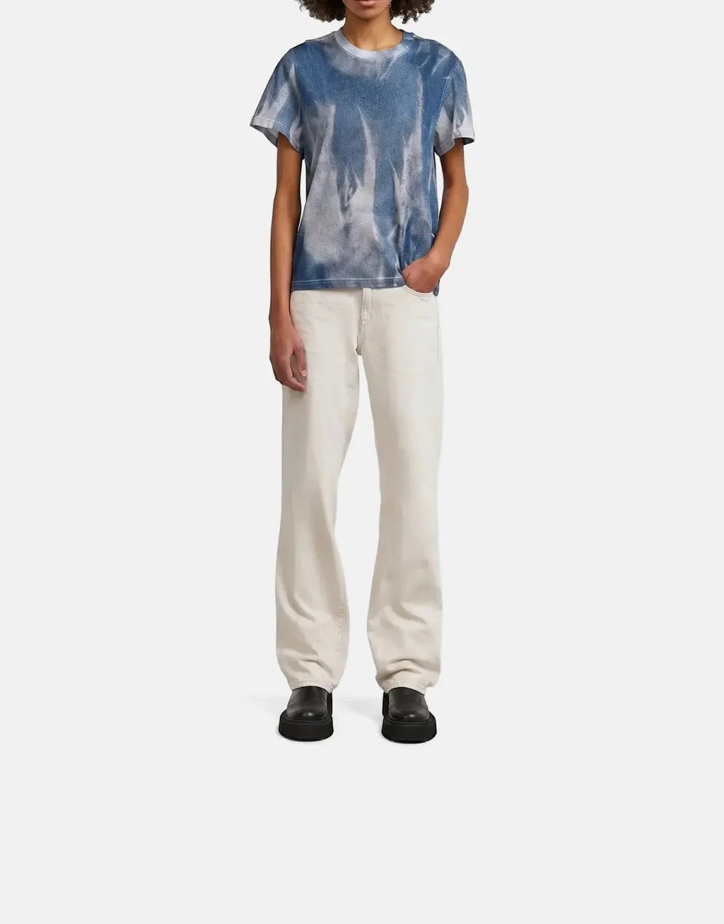 G-Star RAW Denim Print Denim Flame T-Shirt