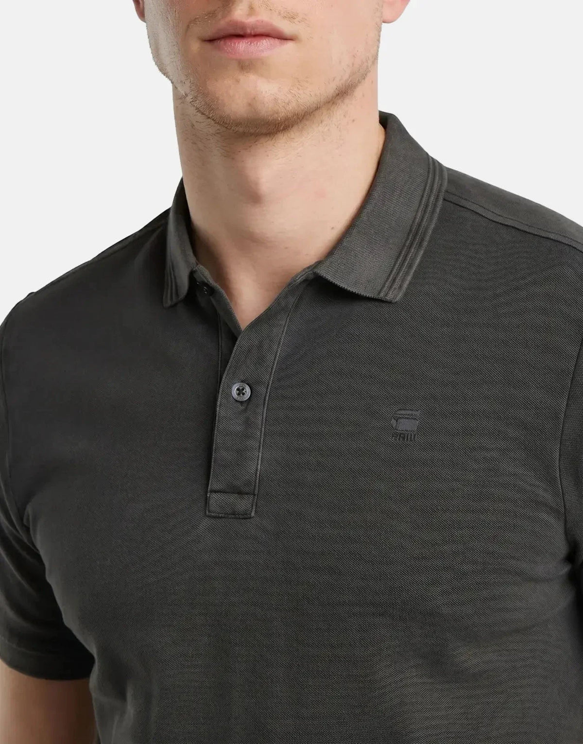 G-Star RAW Dunda Overdyed Black Slim Polo Shirt