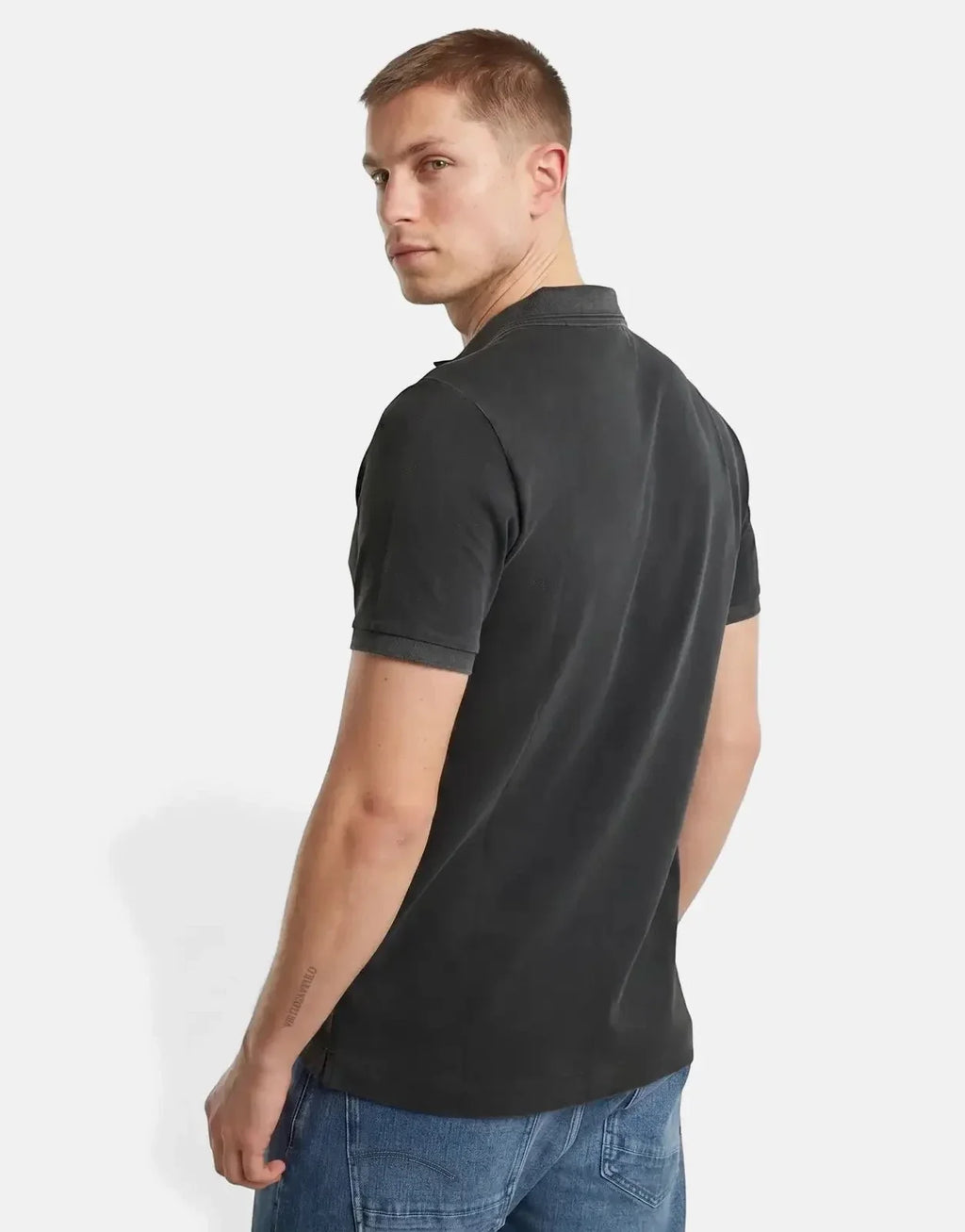 G-Star RAW Dunda Overdyed Black Slim Polo Shirt
