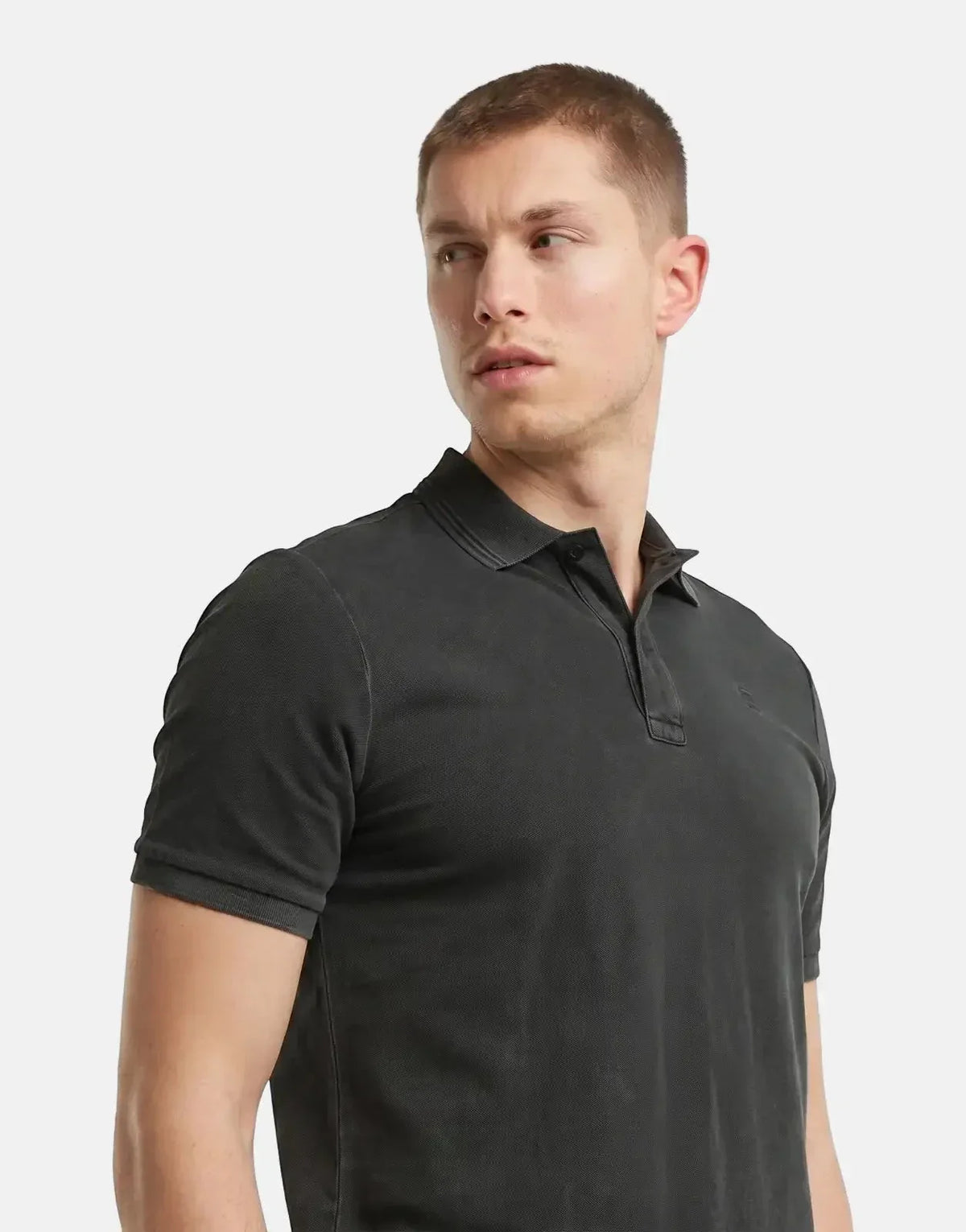 G-Star RAW Dunda Overdyed Black Slim Polo Shirt