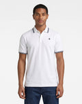 G-Star RAW Dunda Slim Stripe White Polo Shirt