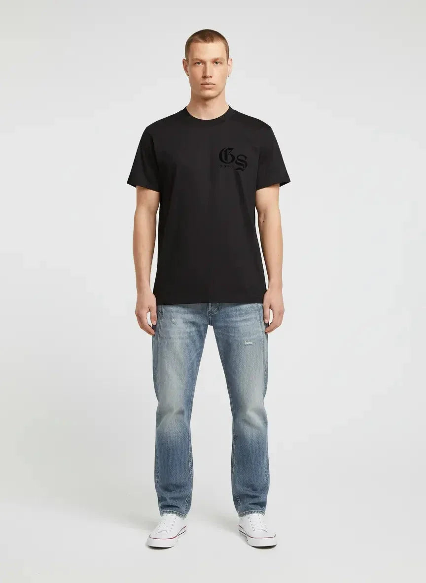 G-Star RAW Flock Back Graphic Black Loose T-Shirt