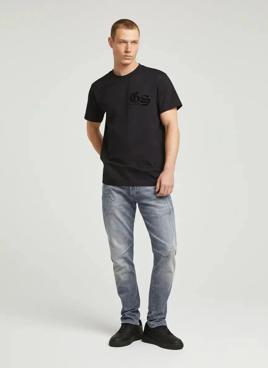 G-Star RAW Flock Back Graphic Black Loose T-Shirt