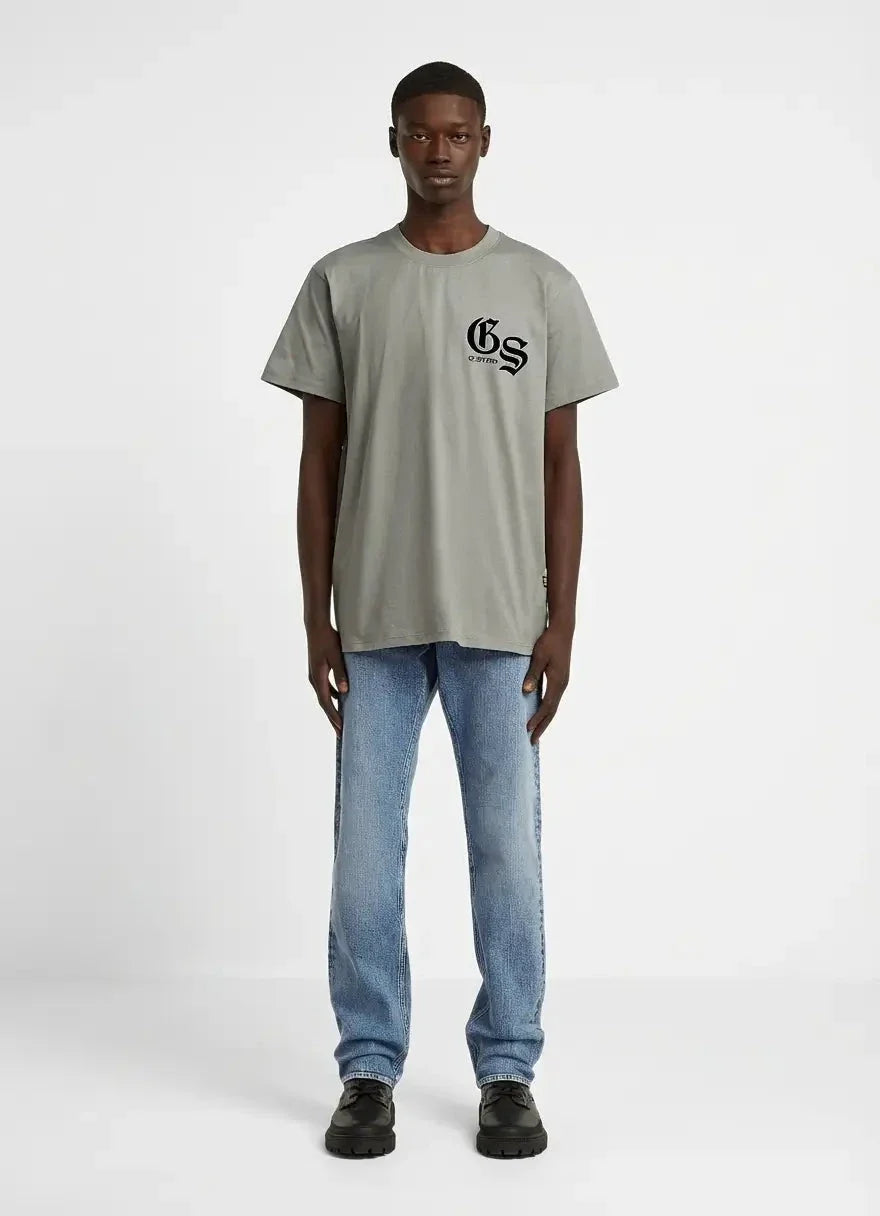 G-Star RAW Flock Back Graphic Wild Dove Loose T-Shirt