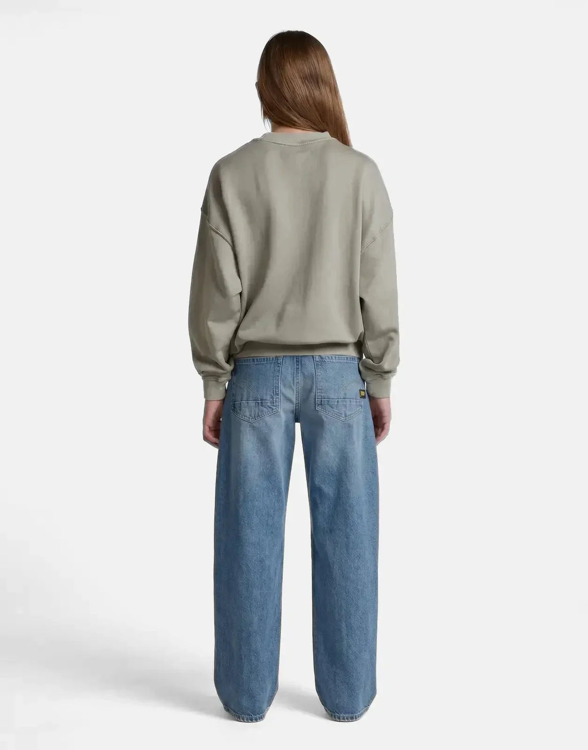 G-Star RAW Girls Oversized Crew Grey Allow Sweatshirt