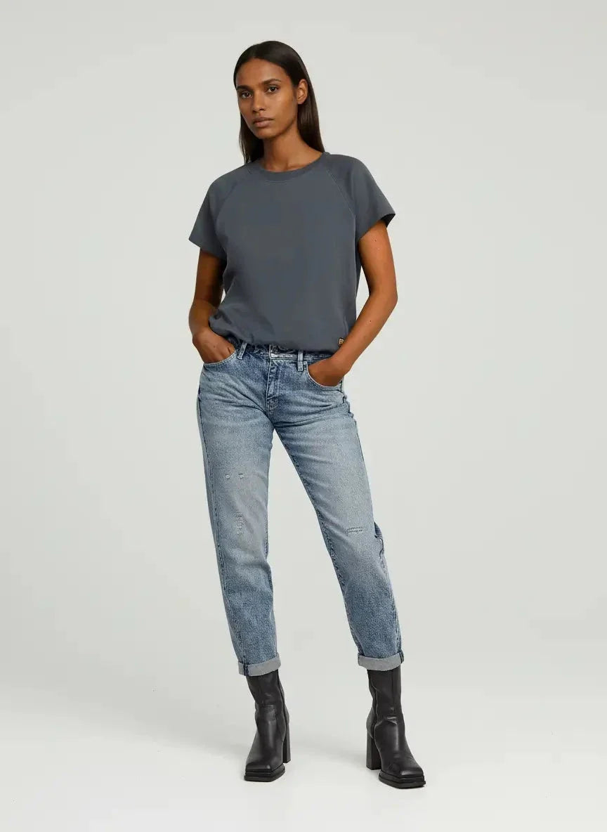 G-Star RAW Kate Boyfriend Cinch Vintage Aegean Sea Restored Jean