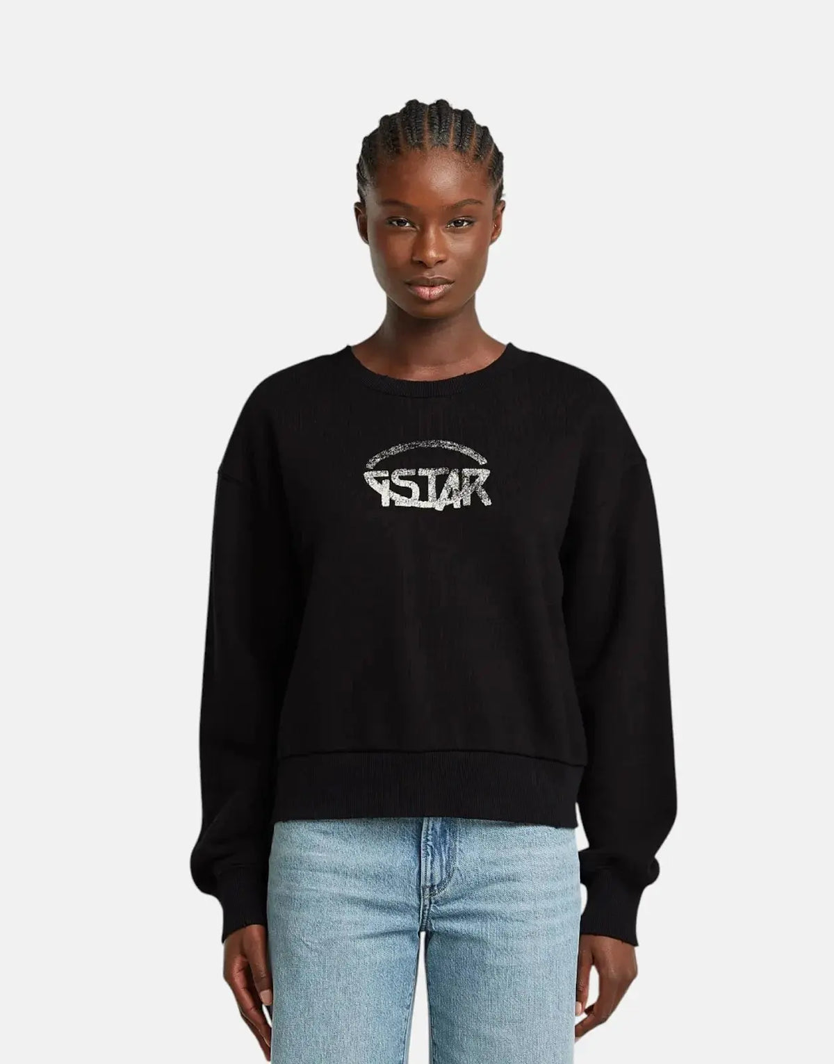 G-Star RAW Logo Loose Black Sweatshirt