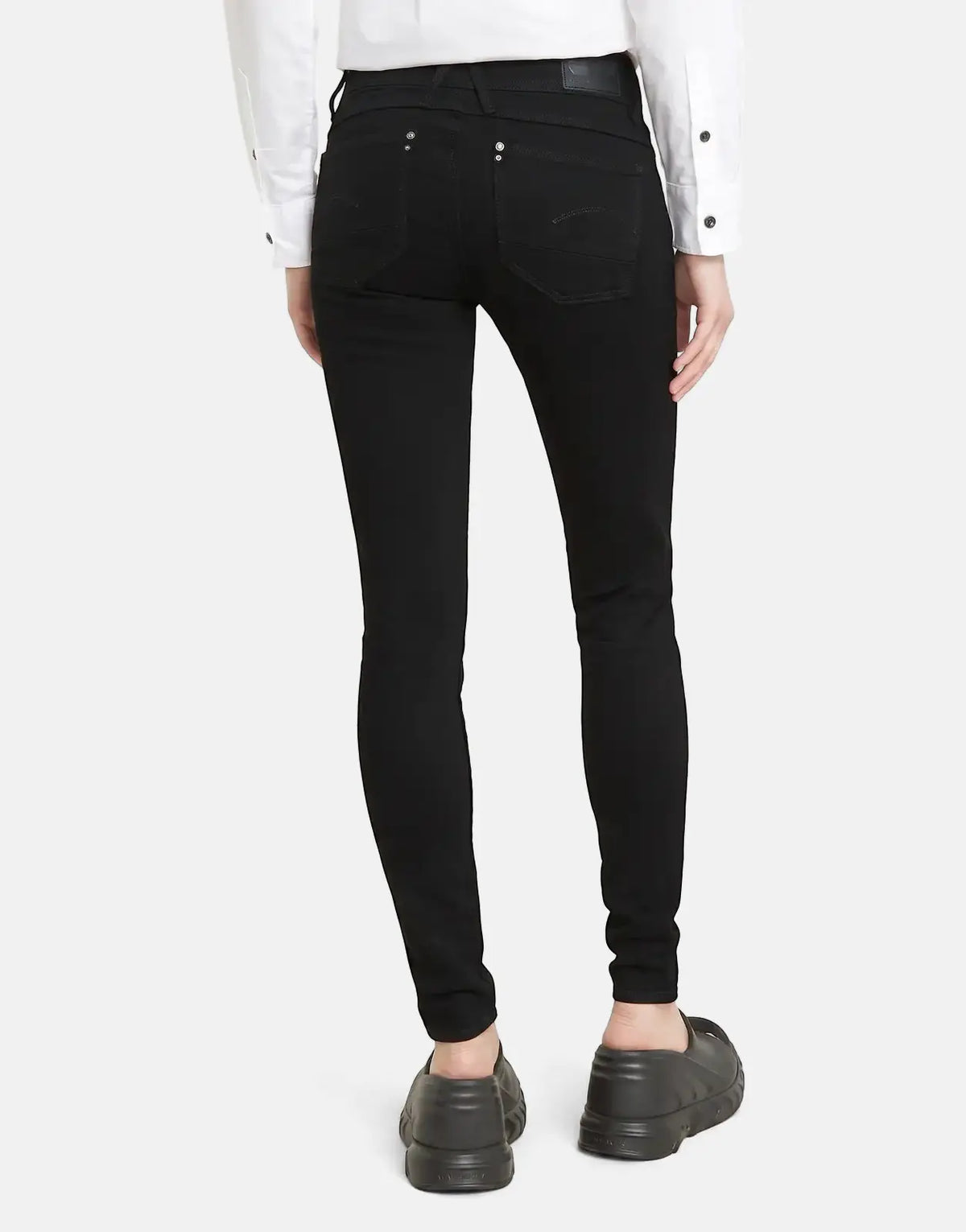 G-Star RAW Lynn Mid Skinny Pitch Black Jeans