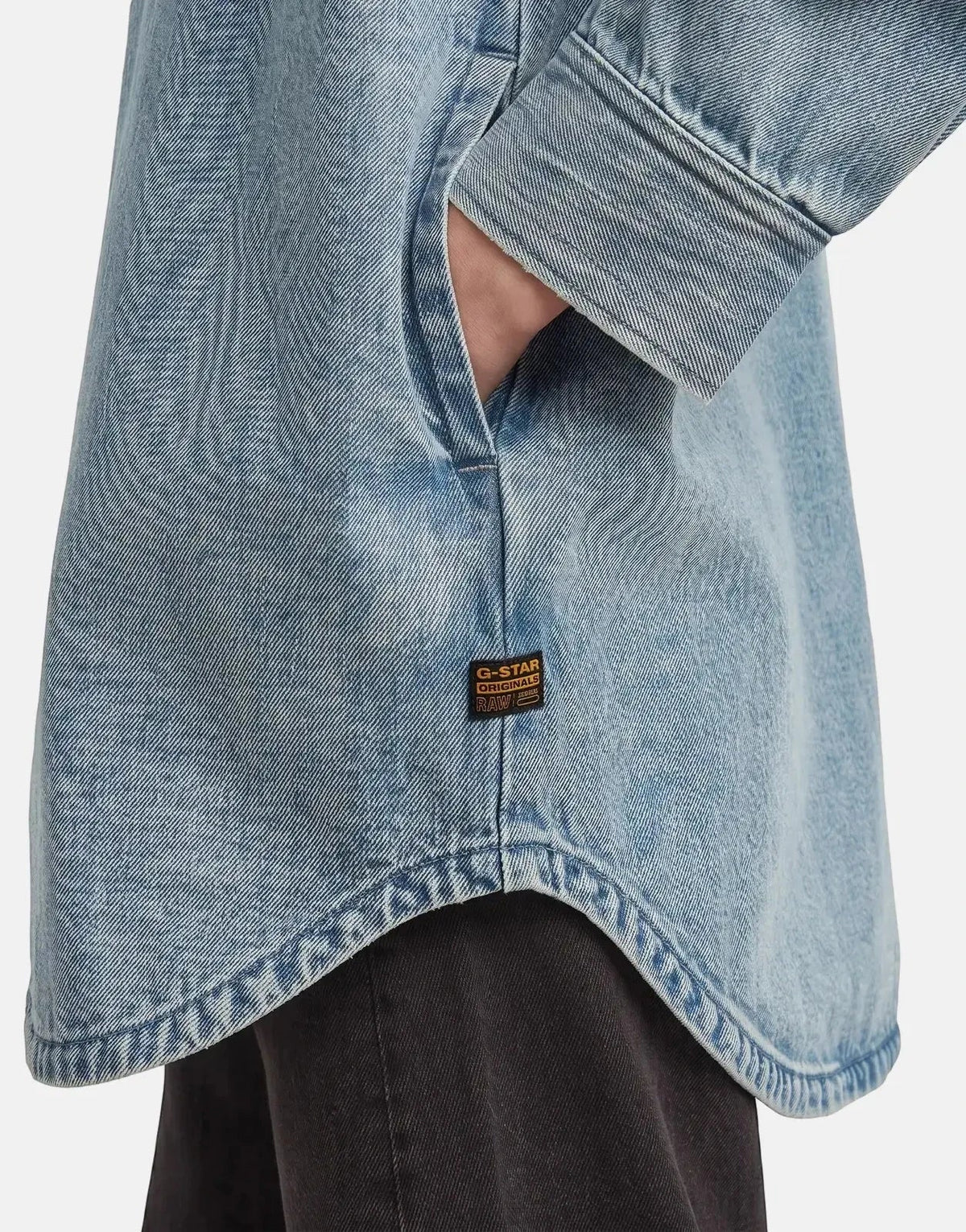 G-Star RAW Maxi 1-pkt Sun Faded Pacific Blue Overshirt