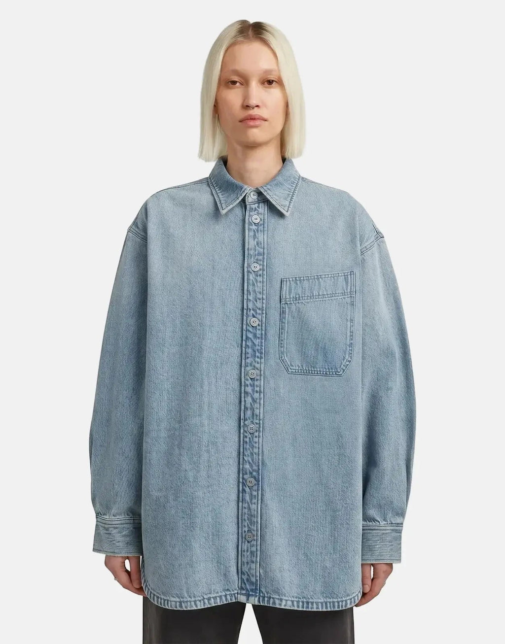 G-Star RAW Maxi 1-pkt Sun Faded Pacific Blue Overshirt