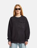 G-Star RAW Multi Pocket Mix Loose Cropped Black Sweater