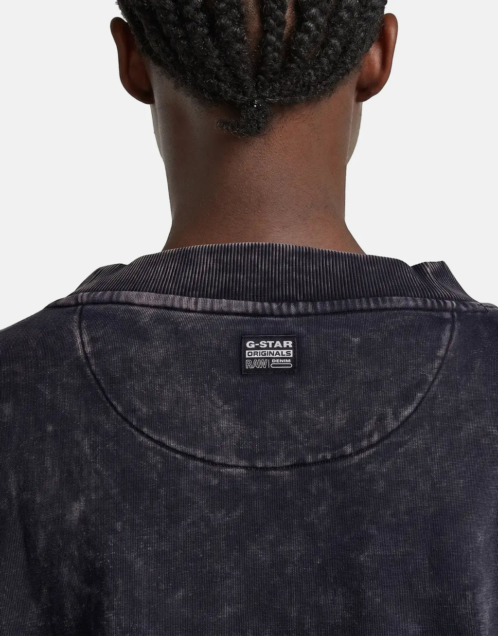G-Star RAW Overdyed Cropped Logo Loose Osaka Blue