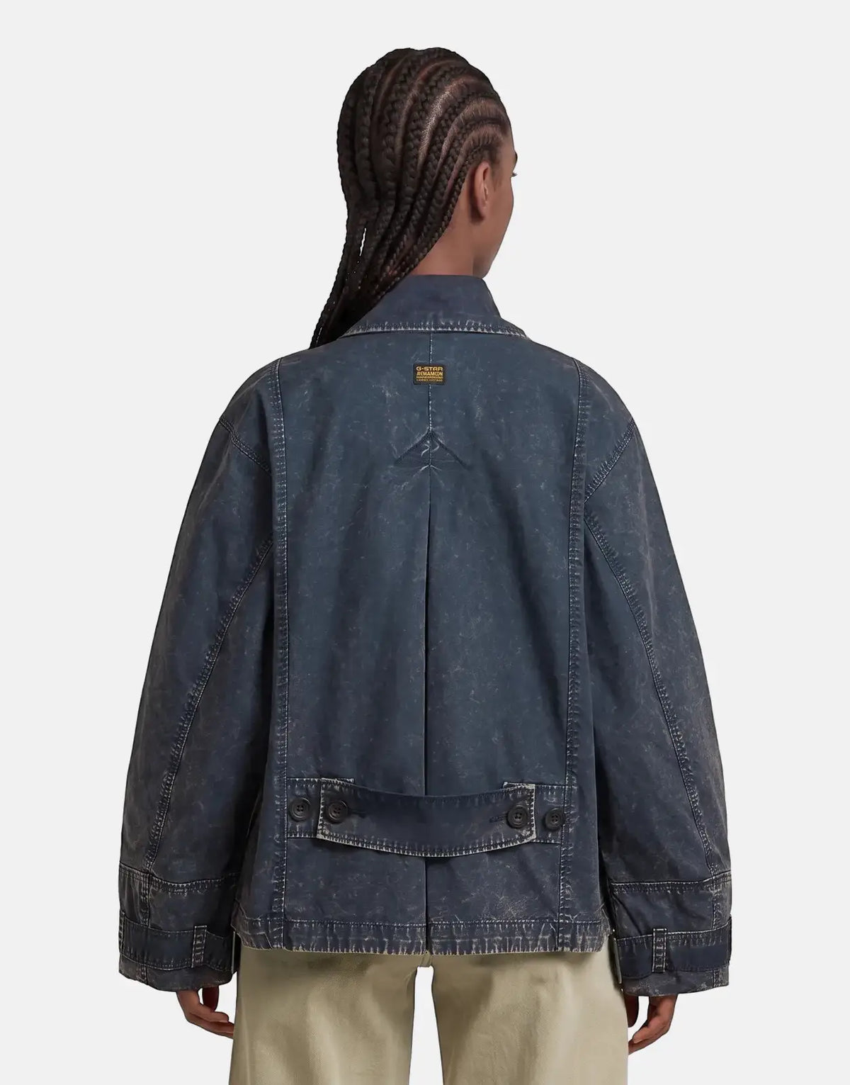G-Star RAW Oversized Short Trench Coat Overdye Salute