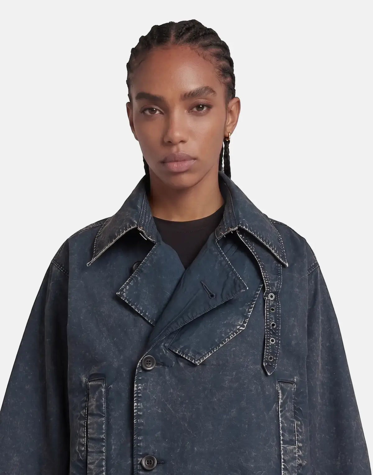 G-Star RAW Oversized Short Trench Coat Overdye Salute