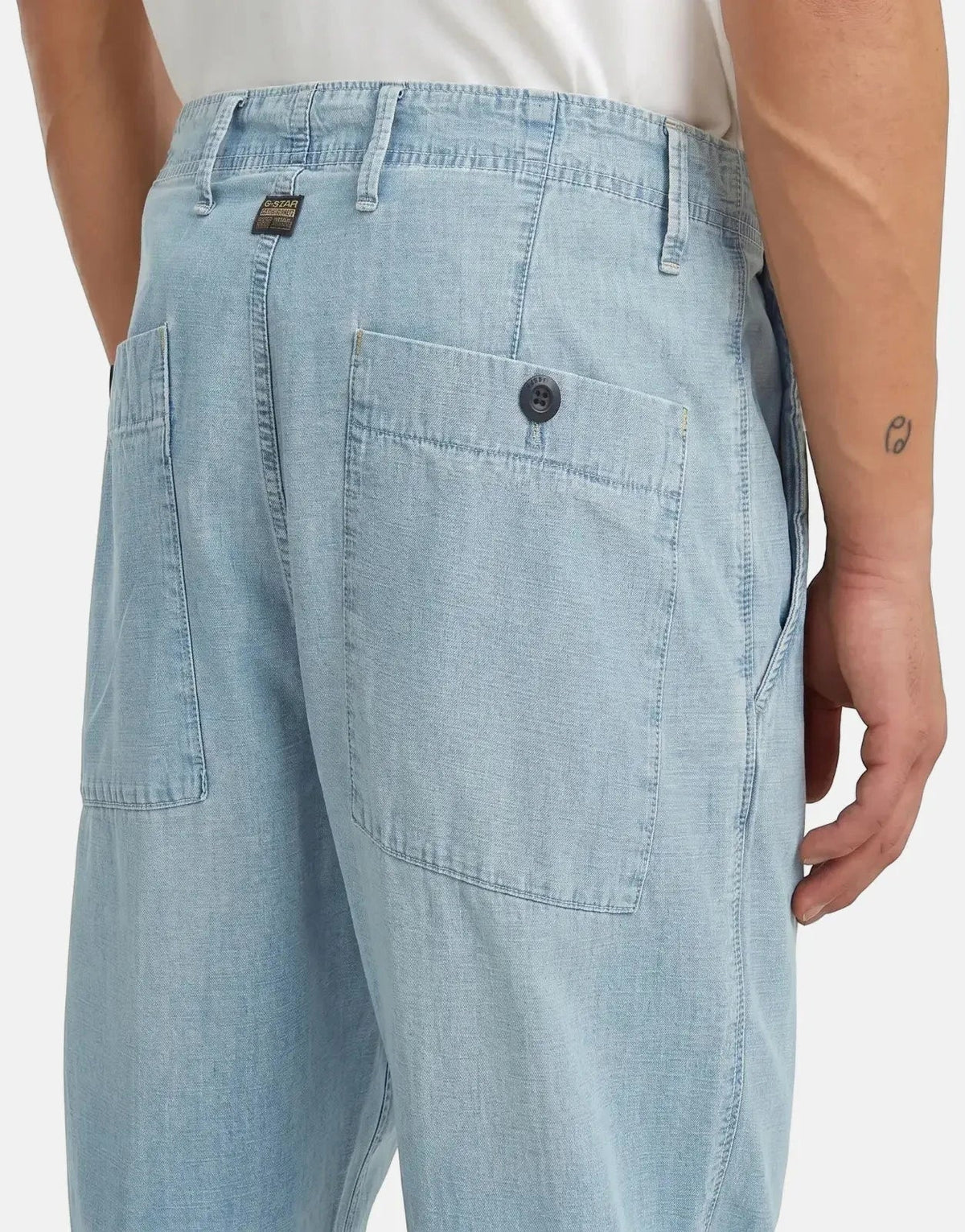 G-Star RAW Pleated Chino Denim Relaxed Tapered Vintage Mirage