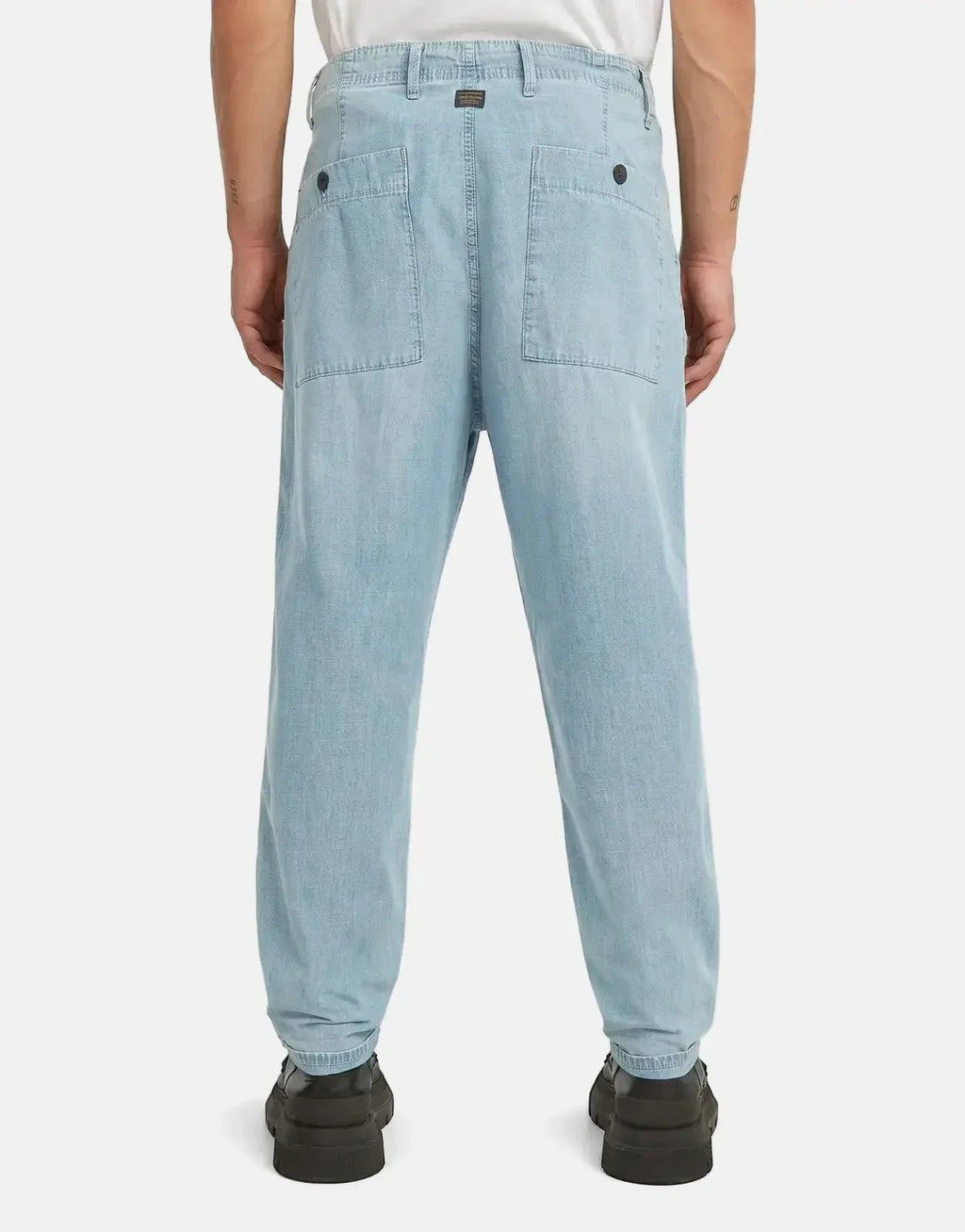 G-Star RAW Pleated Chino Denim Relaxed Tapered Vintage Mirage
