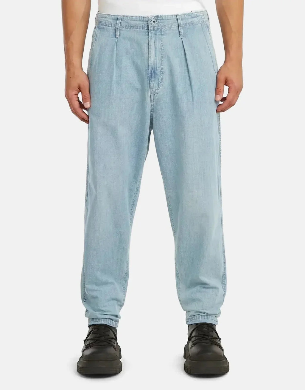 G-Star RAW Pleated Chino Denim Relaxed Tapered Vintage Mirage