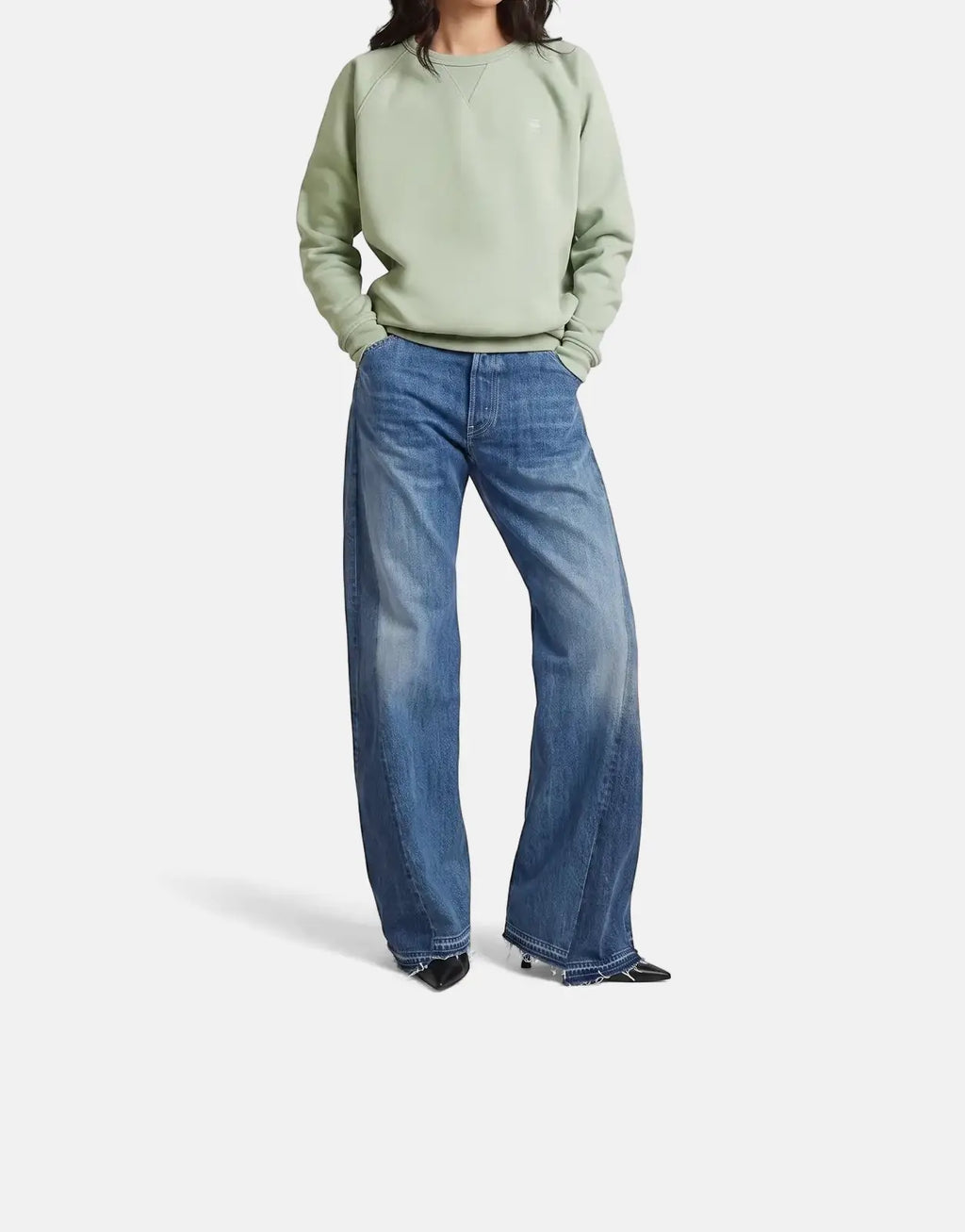 G-Star RAW Premium Core 2.0 Pale Green Sweatshirt