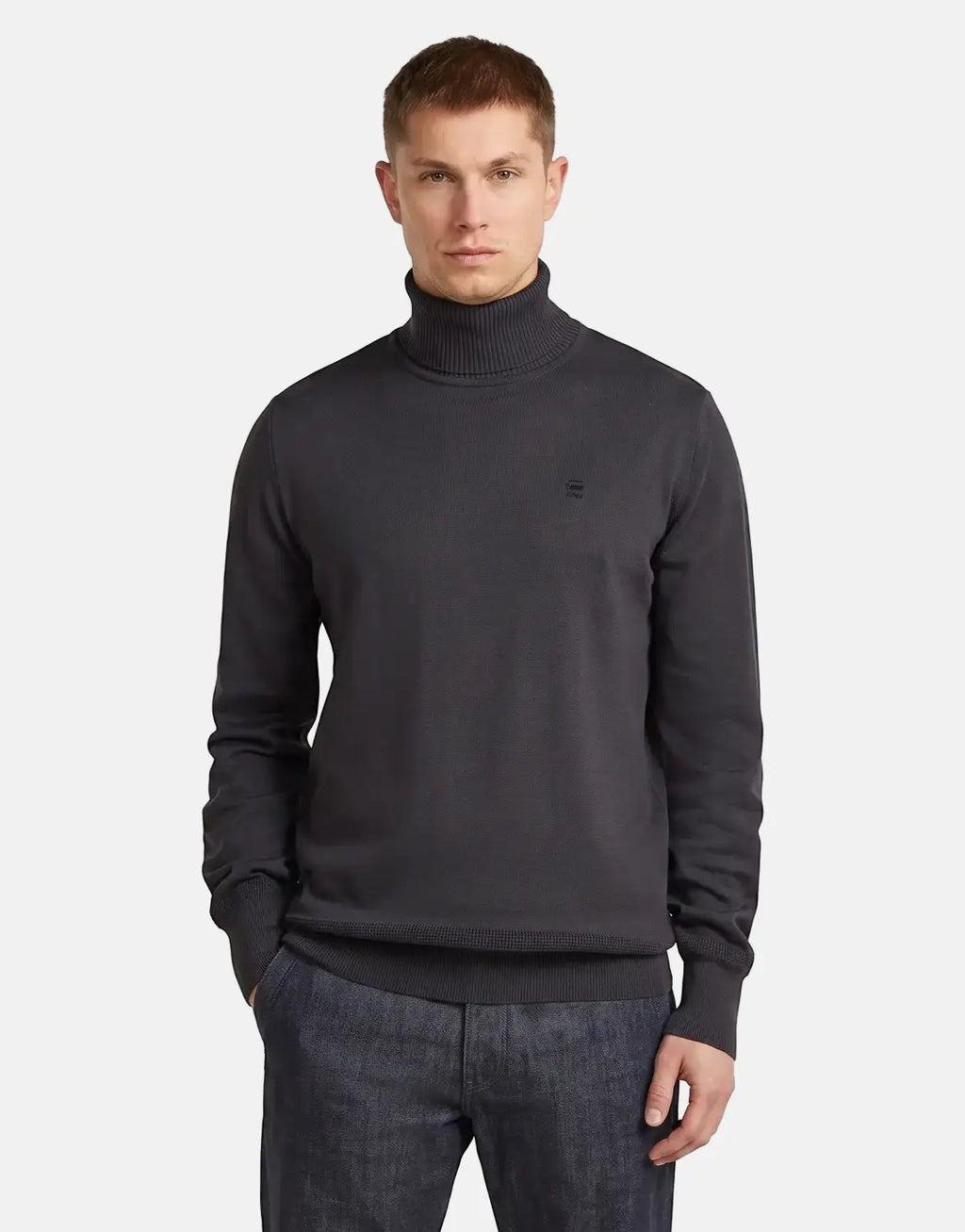G-Star RAW Regular Fit Asfalt Polo Neck Knit