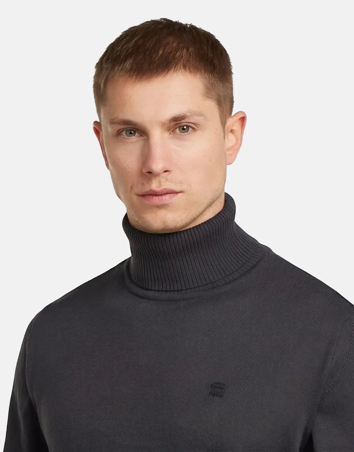 G-Star RAW Regular Fit Asfalt Polo Neck Knit