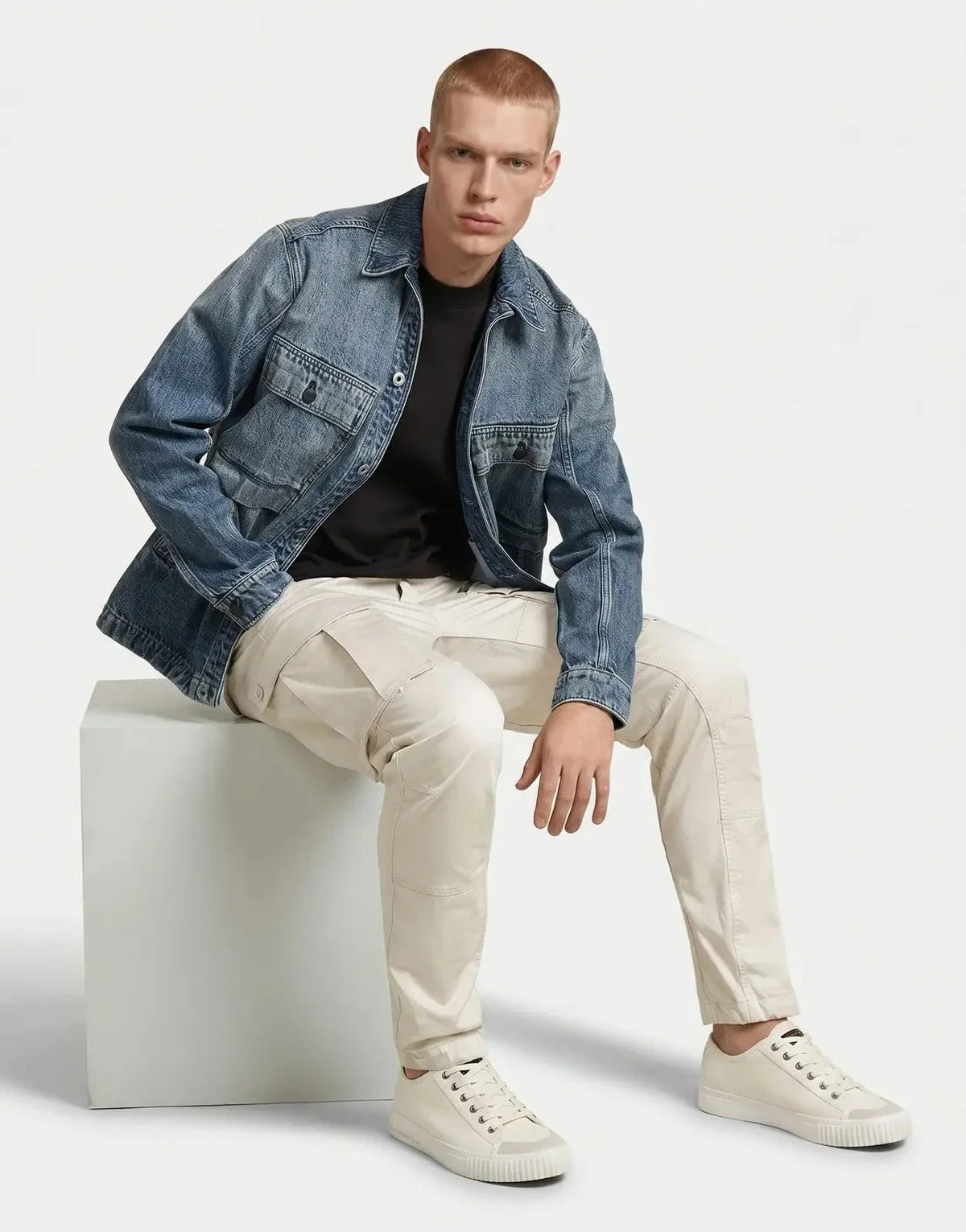 G-Star RAW Rovic Zip 3D Regular Tapered Whitebait Pants