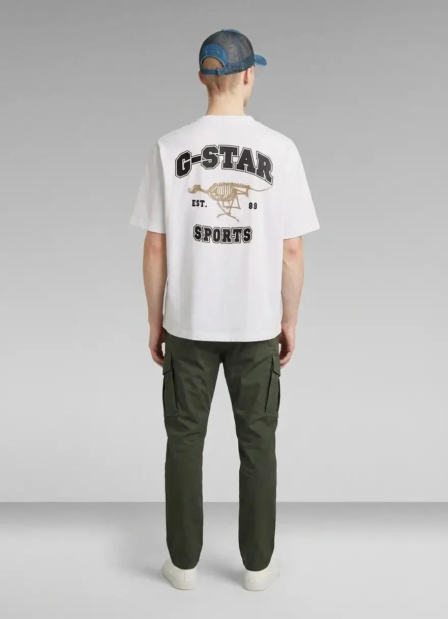 G-Star RAW Running Dog Back Graphic White Boxy T-Shirt