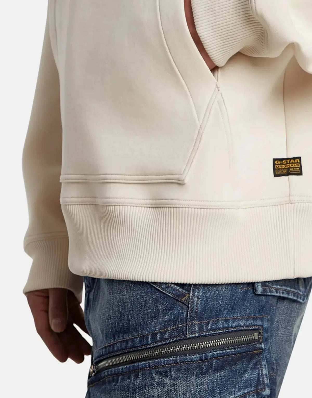 G-Star RAW Scuba Loose Whitebait Hooded Sweatshirt