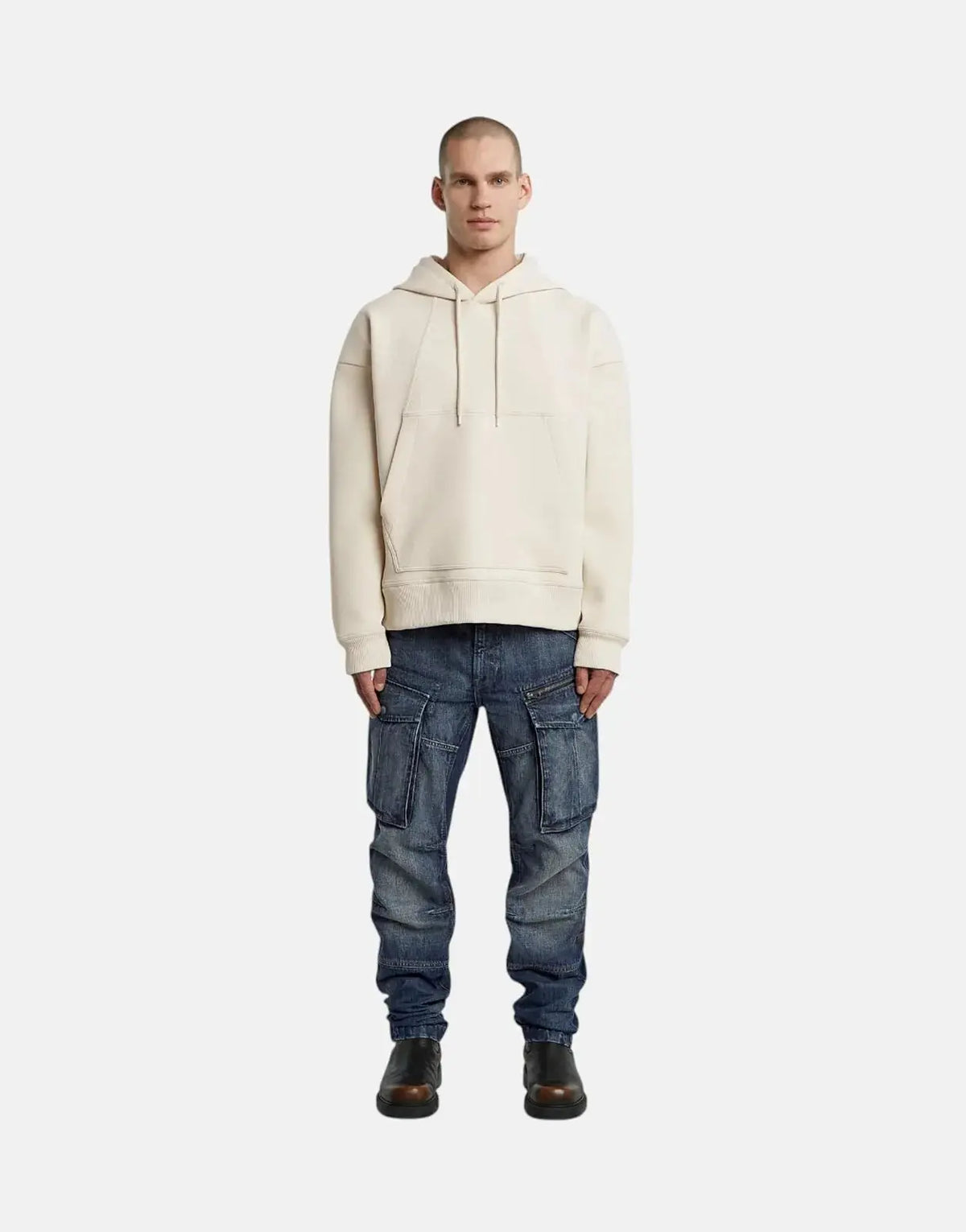 G-Star RAW Scuba Loose Whitebait Hooded Sweatshirt