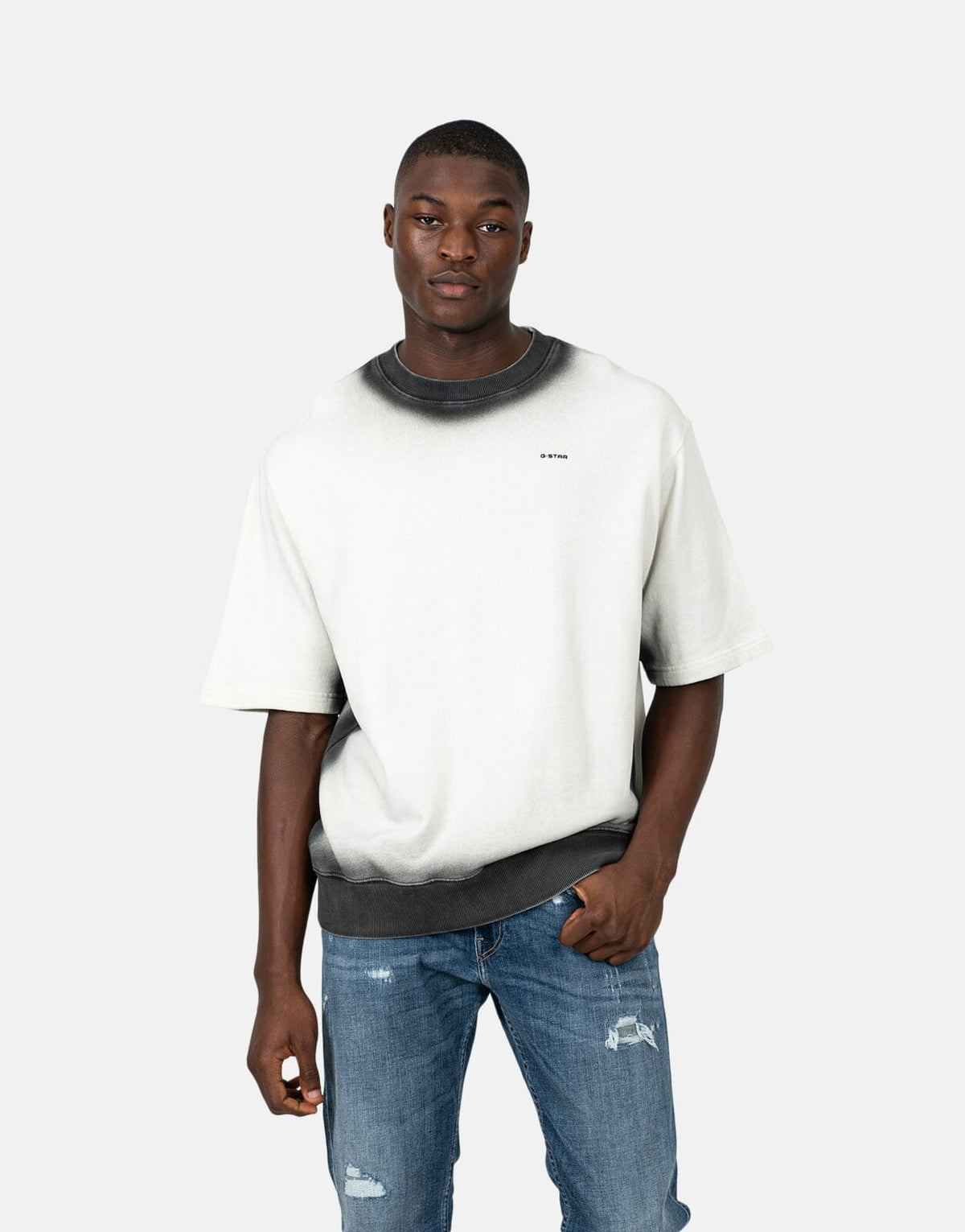 G-Star RAW Sprayed Relaxed Milk Black Sweatshirt