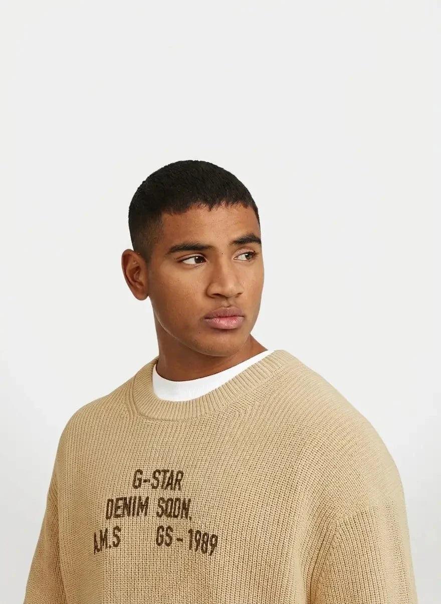 G-Star RAW Stencil Loose Knit Sweatshirt