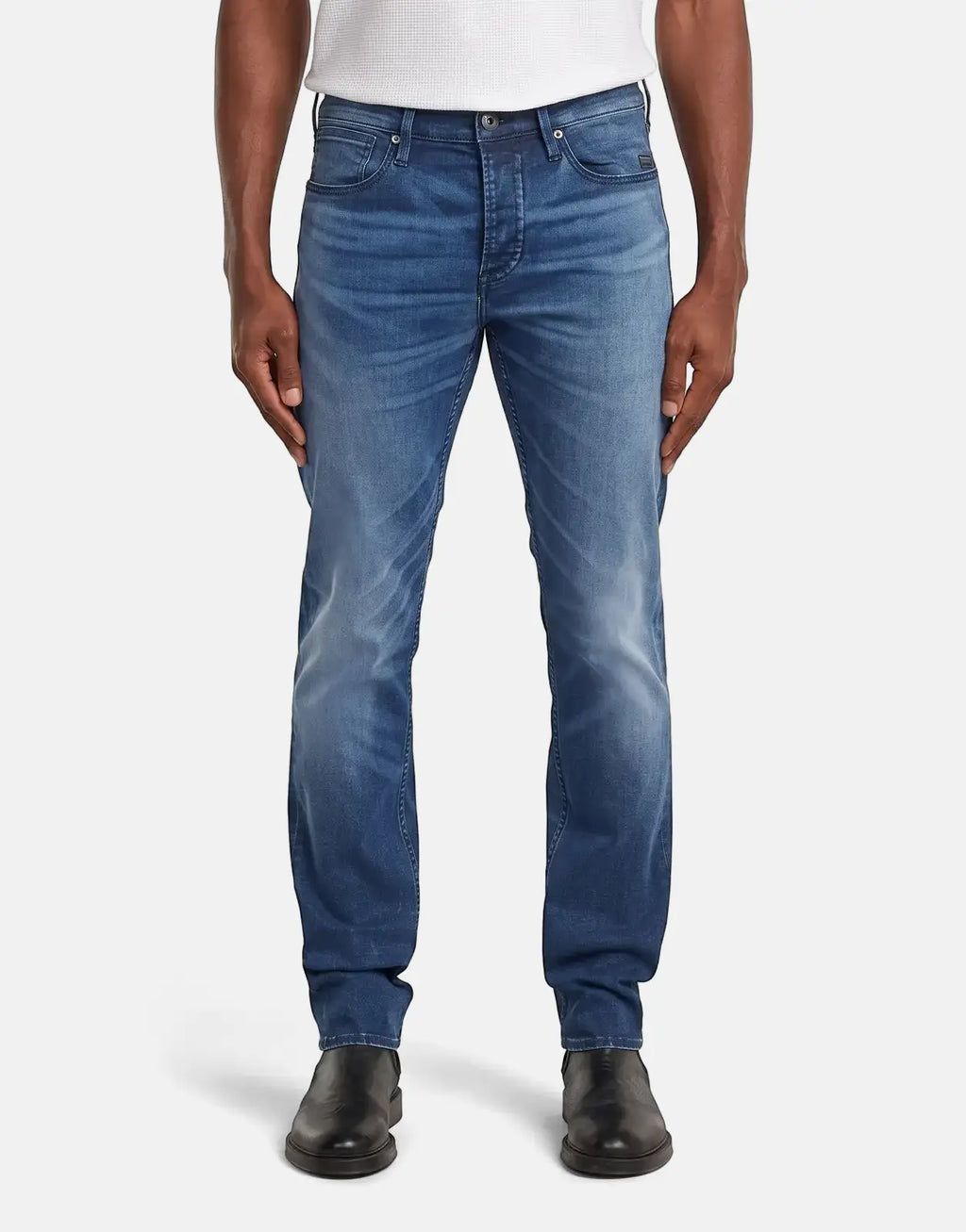 G-Star RAW Streem Slim Tapered Jeans Worn in Diaz Beach