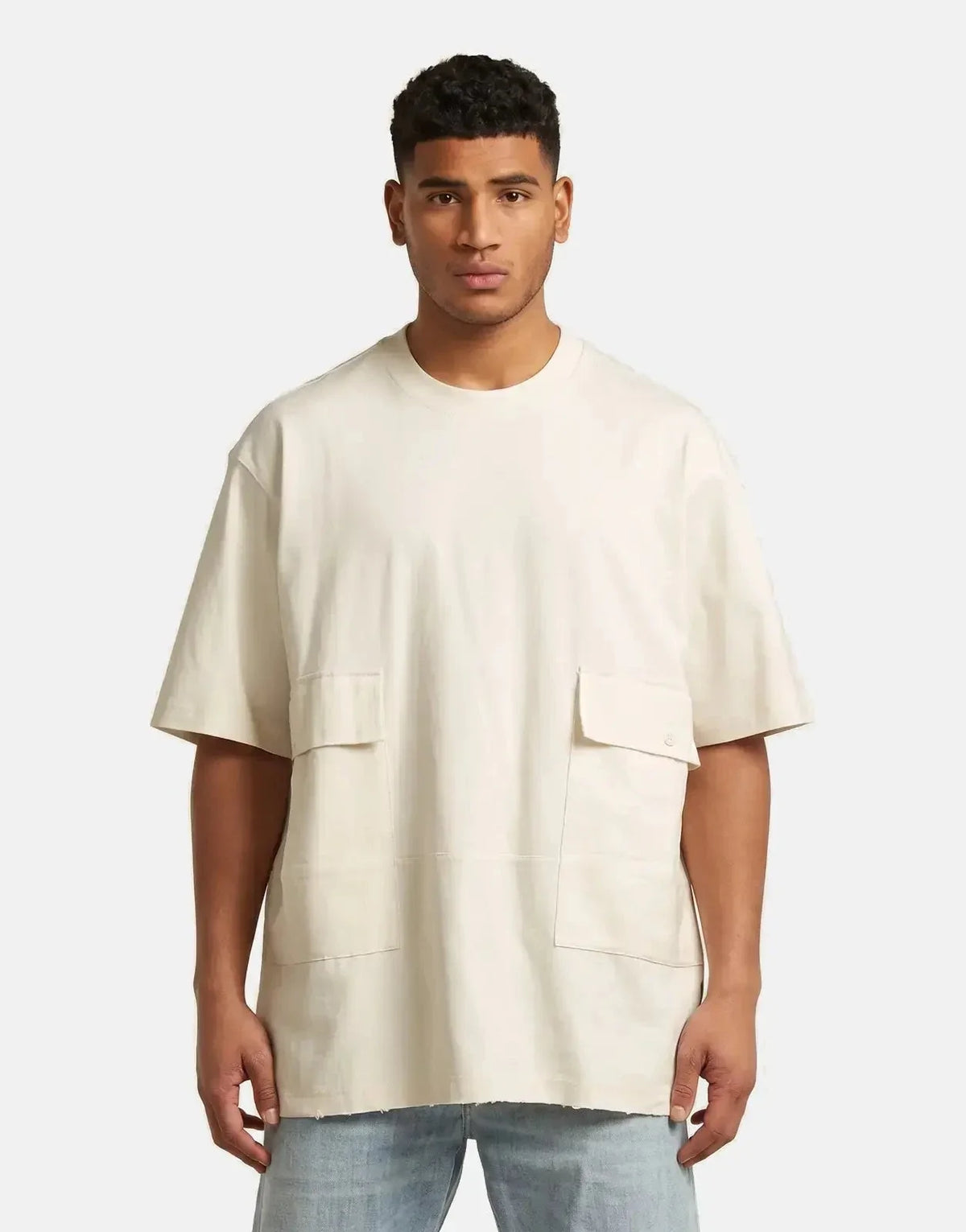 G-Star RAW Utility Fabric Mix Loose Milk T-Shirt