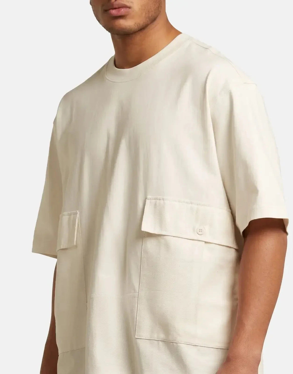 G-Star RAW Utility Fabric Mix Loose Milk T-Shirt