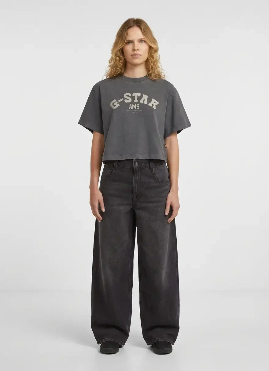 G-Star RAW Washed Black Boxy T-Shirt