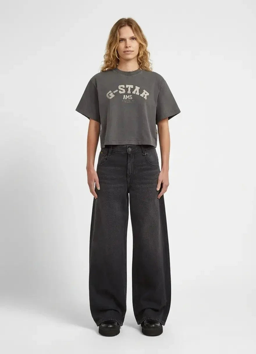G-Star RAW Washed Black Boxy T-Shirt