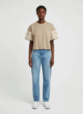 G-Star RAW Washed Mix Boxy Brick Cropped T-Shirt