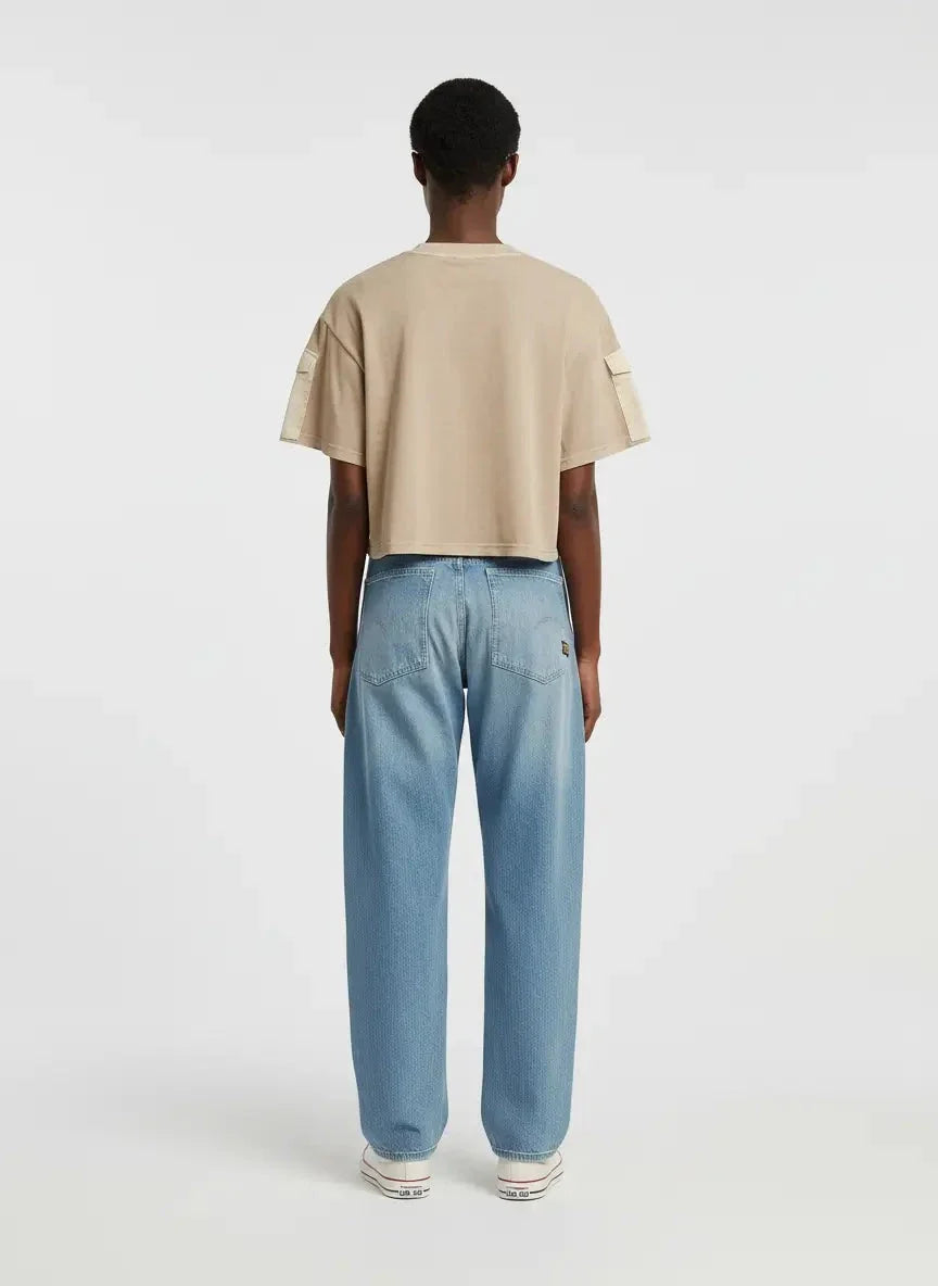G-Star RAW Washed Mix Boxy Brick Cropped T-Shirt