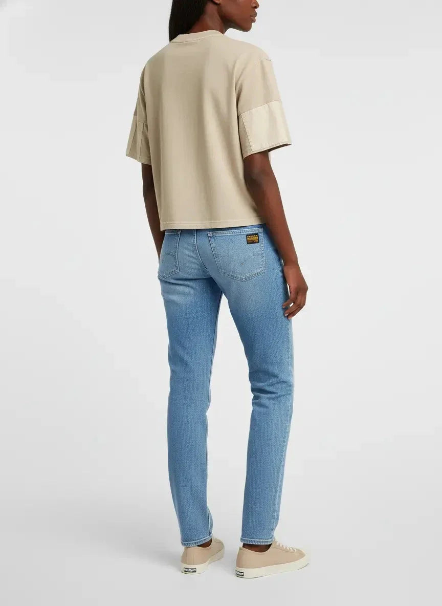 G-Star RAW Washed Mix Boxy Brick Cropped T-Shirt
