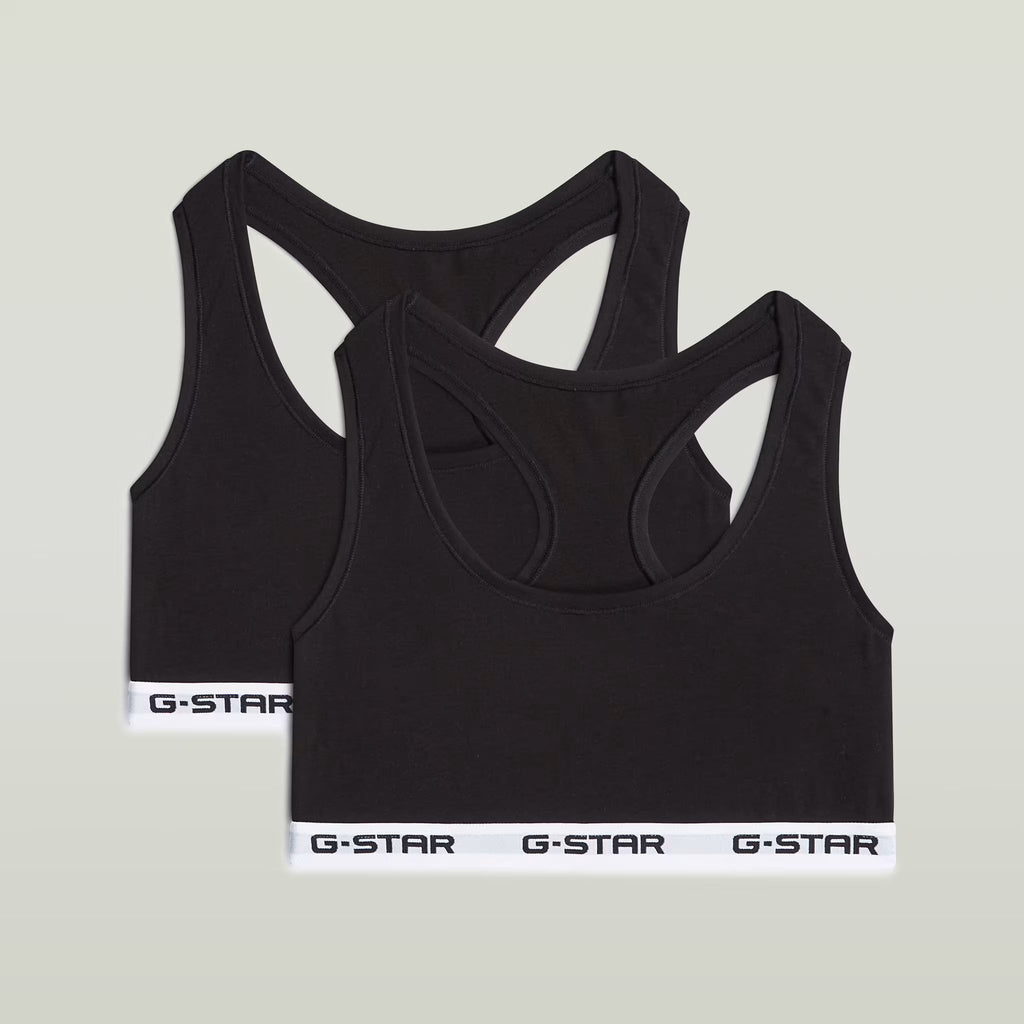 G-Star RAW Racerback Bralette 2 Pack Black