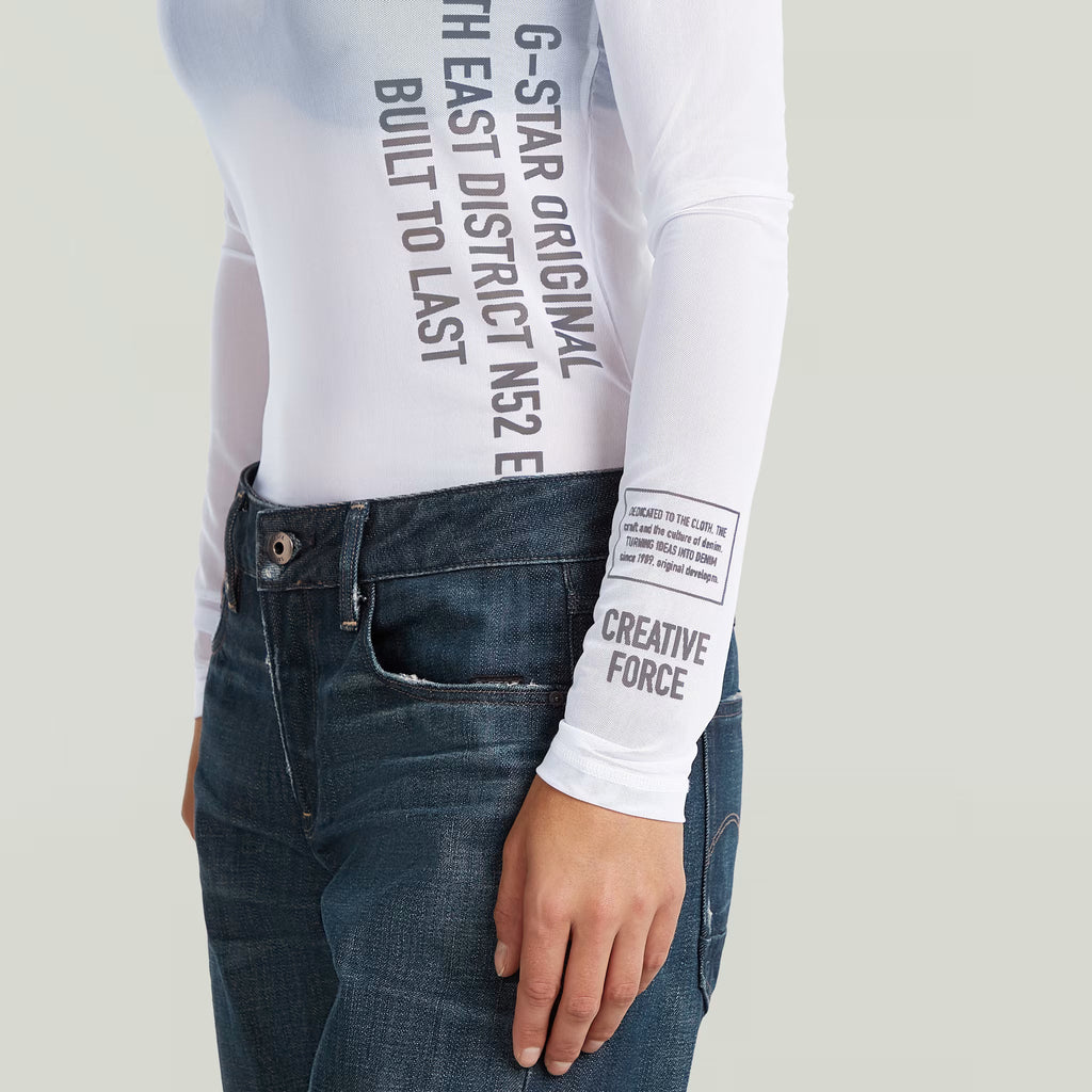 G-Star RAW Stencil Boat Slim White T-Shirt