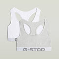 G-Star RAW Logo Raceback Bralette 2 Pack Multi