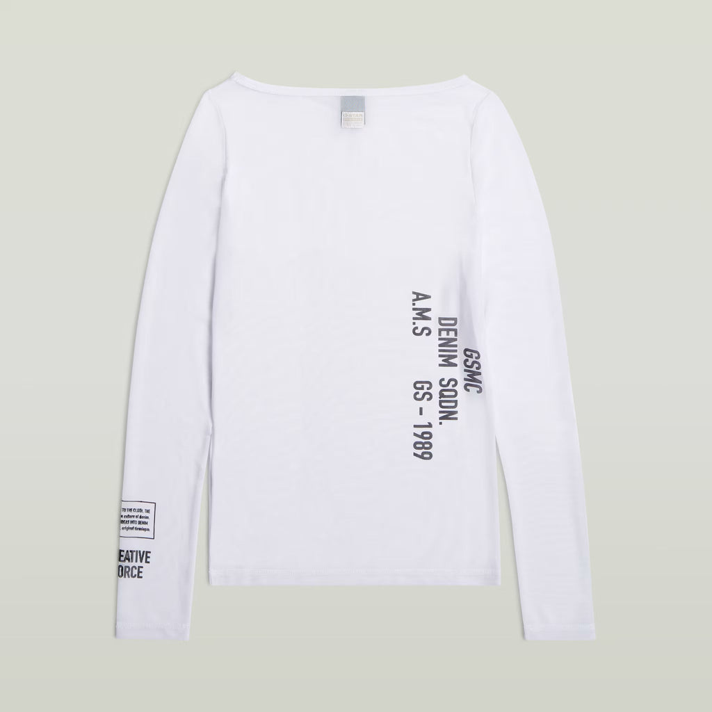 G-Star RAW Stencil Boat Slim White T-Shirt