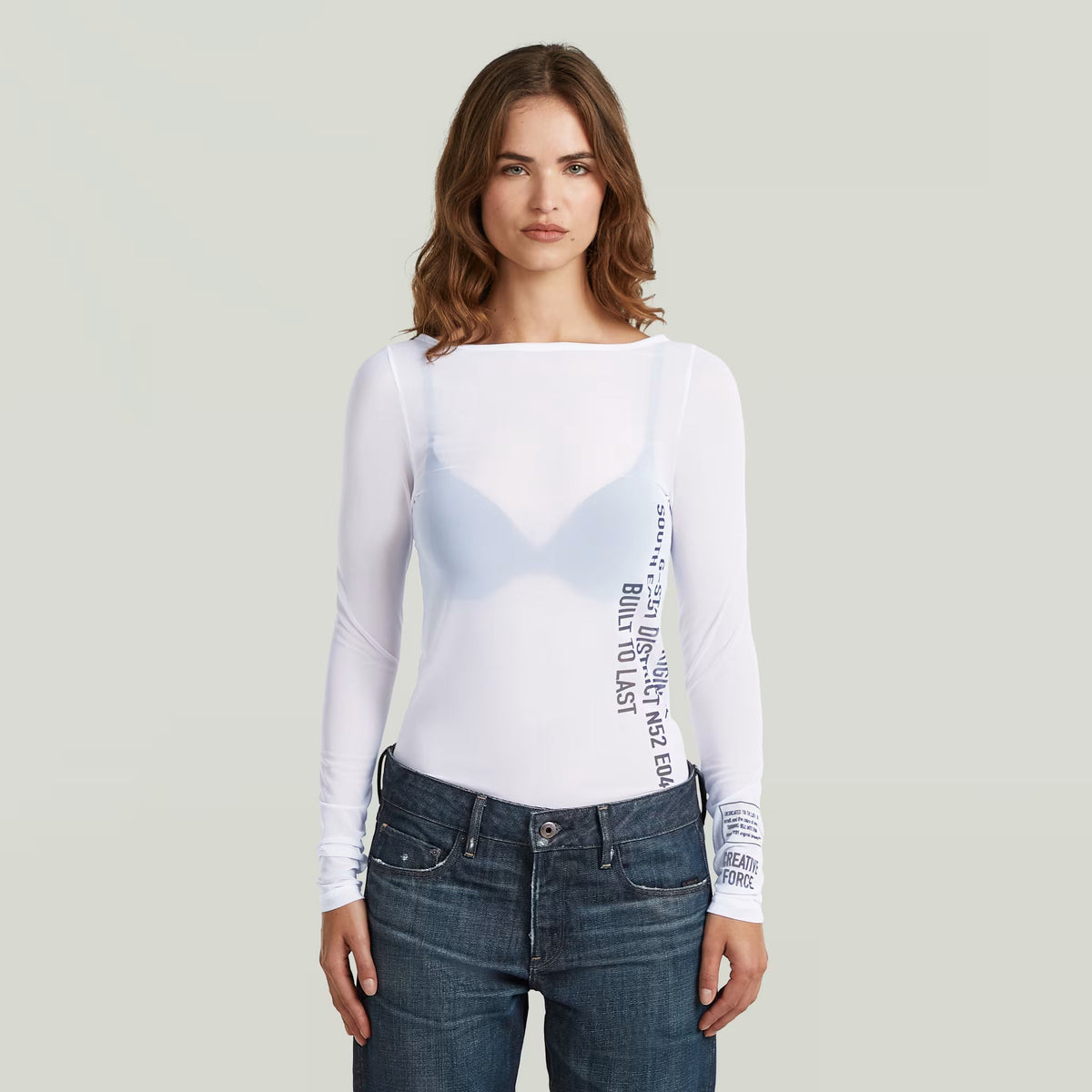 G-Star RAW Stencil Boat Slim White T-Shirt
