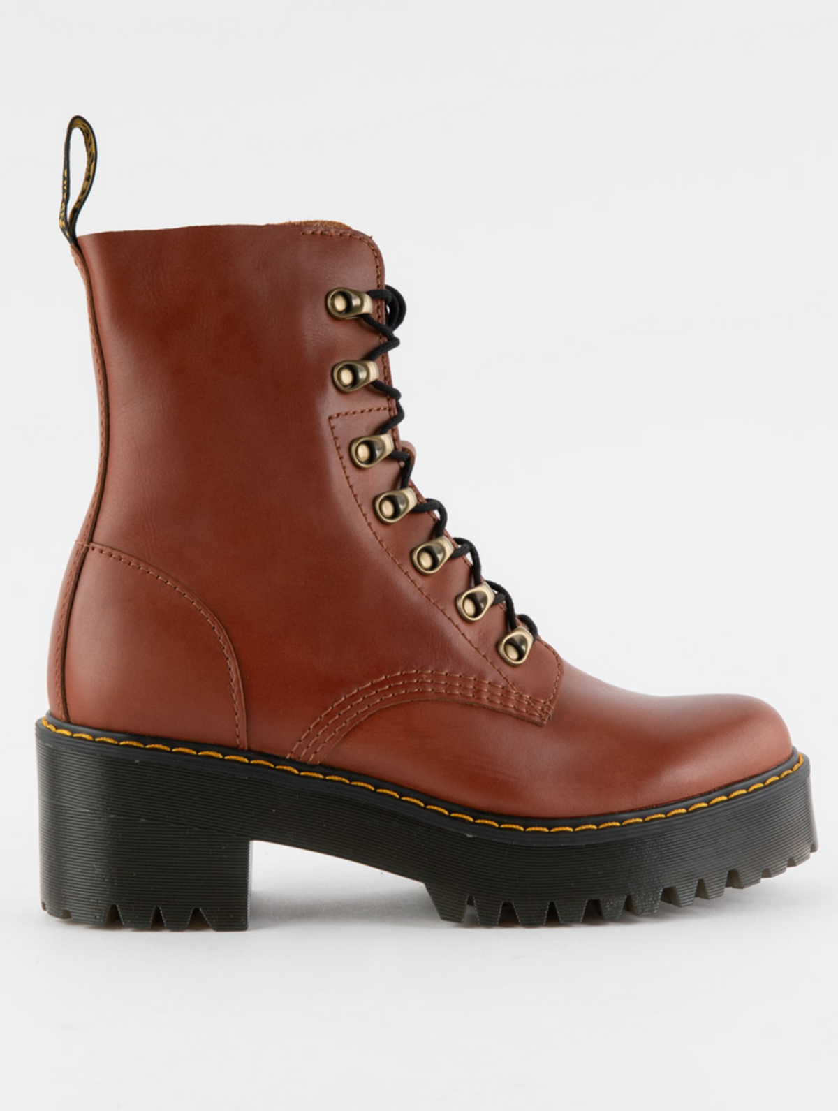 DR. MARTENS LEONA TAN LEATHER