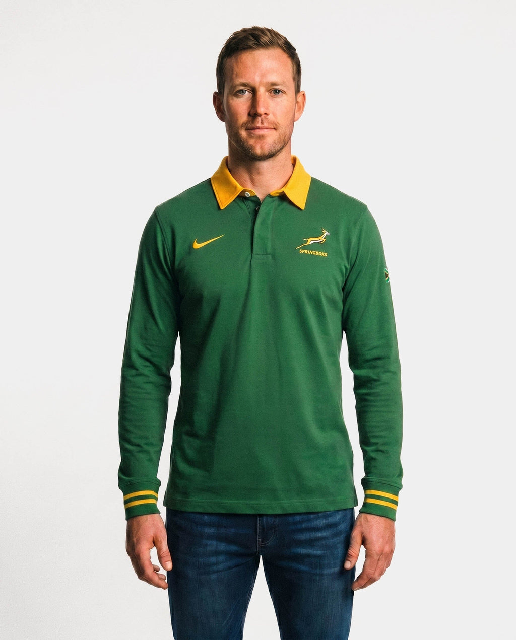 Springboks Nike Men's 26/27 Heritage Long Sleeve Home Jersey