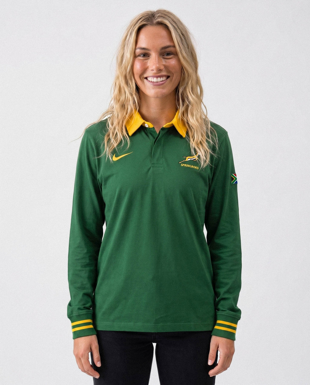 Springboks Nike Men's 26/27 Heritage Long Sleeve Home Jersey