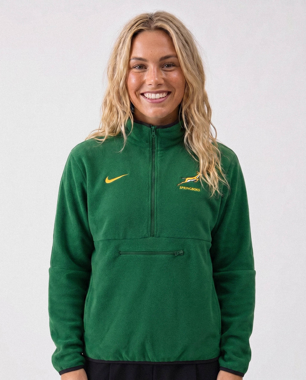 Springboks Nike Mens Polar Half Zip Fleece Gorge Green