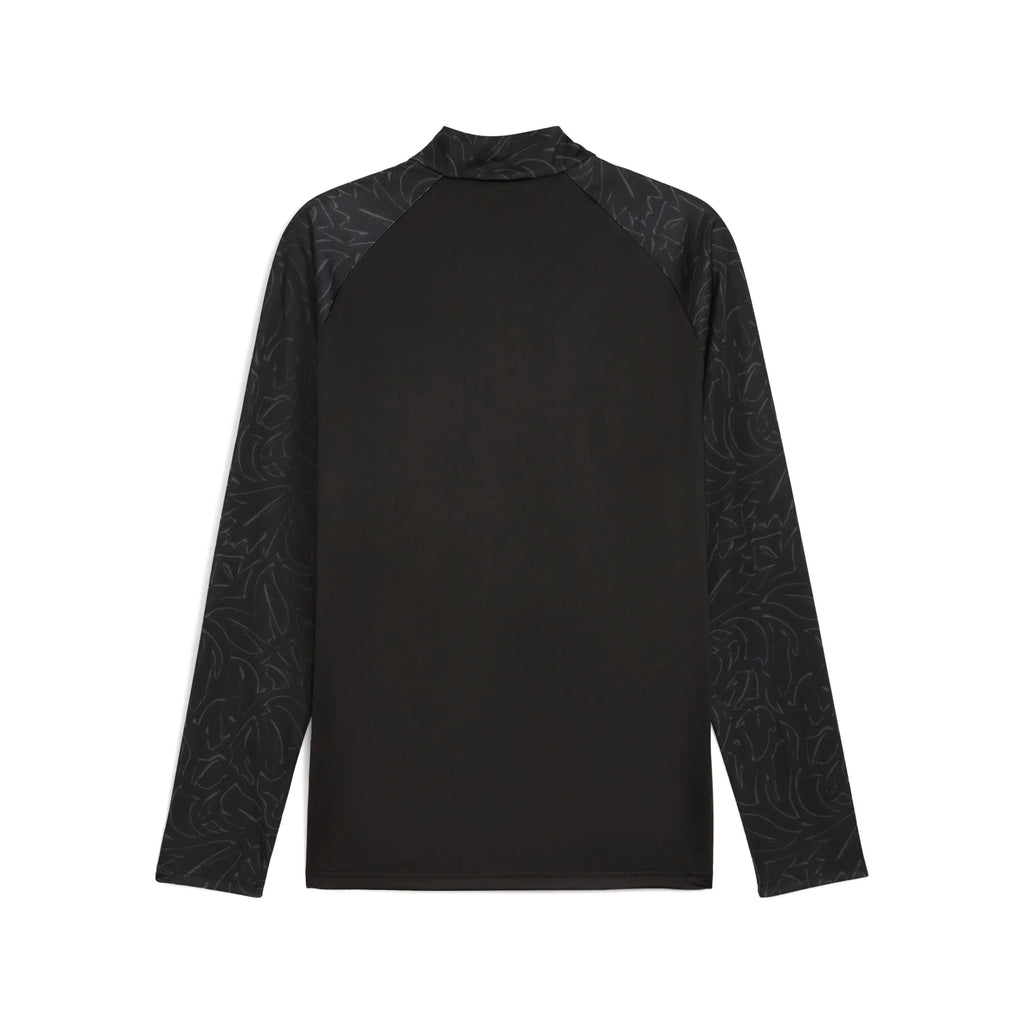 Puma BVB Warm Up 1/4 Zip Top Black-Yellow Sizzle