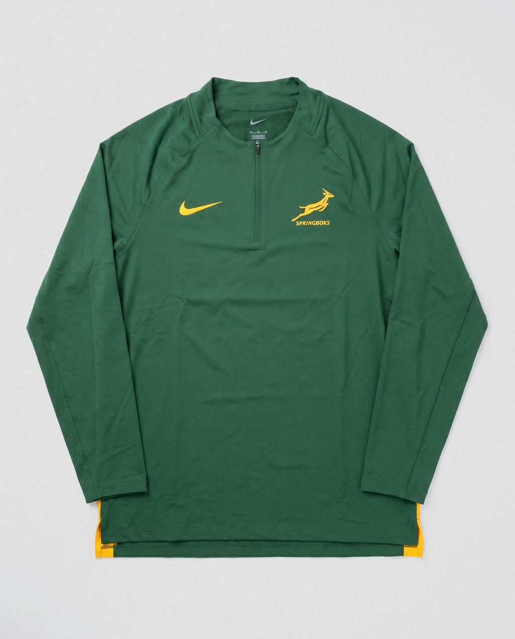 Springboks Nike Mens Rugby Training Quarter Zip Top Gorge Green