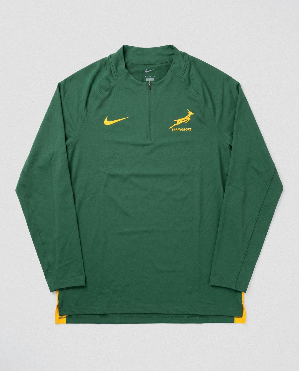 Springboks Nike Mens Rugby Training Quarter Zip Top Gorge Green